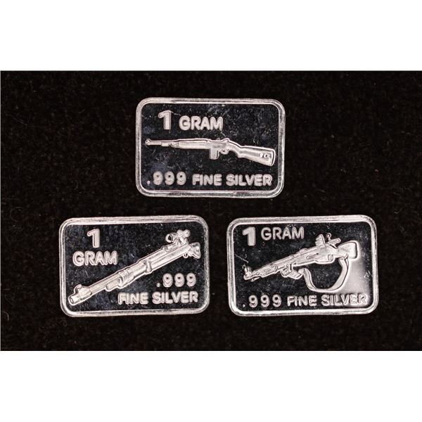 3-1 GRAM .999 FINE SILVER PF RIFLE INGOTS