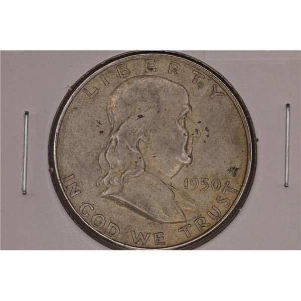 1950-D  SILVER FRANKLIN HALF DOLLAR