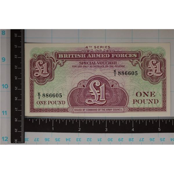 CRISP UNC BRITISH ARMED FORCES 4TH SERIES 1 POUND