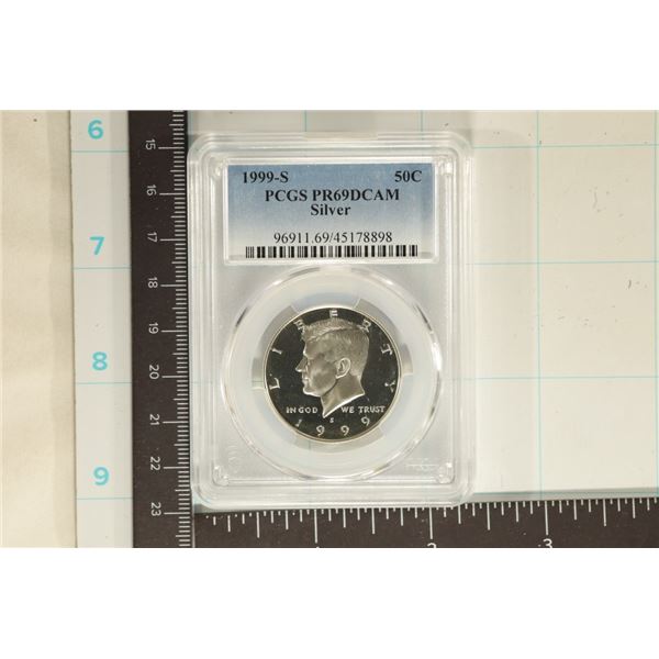 1999-S SILVER KENNEDY HALF DOLLAR PCGS PR69 DCAM