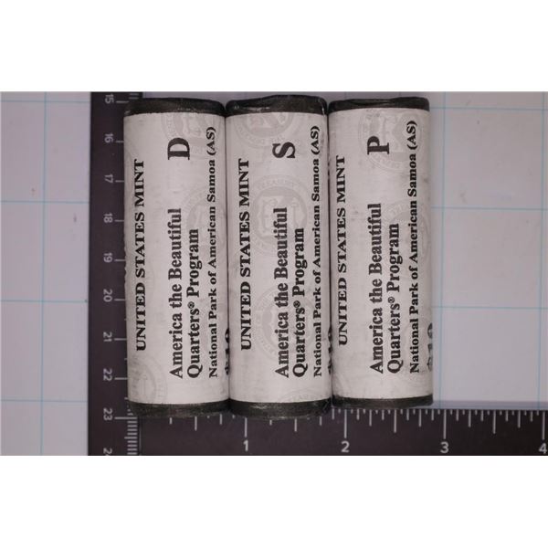 2020-P/D/S N.P. OF SOMOA SOLID DATE $10 ROLLS OF