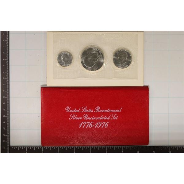 1976 SILVER US BICENTENNIAL 3 COIN SET IN ENVELOPE
