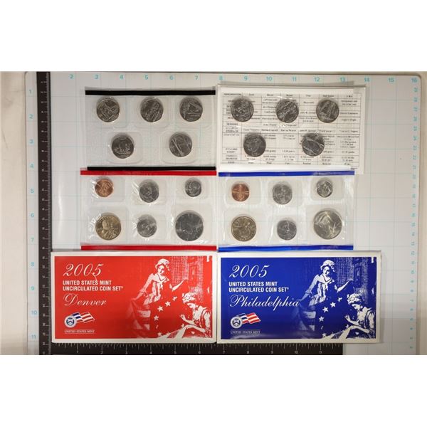 2005 US MINT SET (UNC) P/D (WITH ENVELOPE) AND