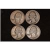 Image 1 : 4-WASHINGTON SILVER QUARTERS: 1941, 42-D,