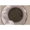 Image 2 : 1874 DENMARK SILVER 10 ORE .0186 OZ. ASW