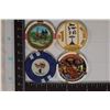 Image 2 : 4-$1 CASINO CHIPS: LUXOR LAS VEGAS, NEVADA,