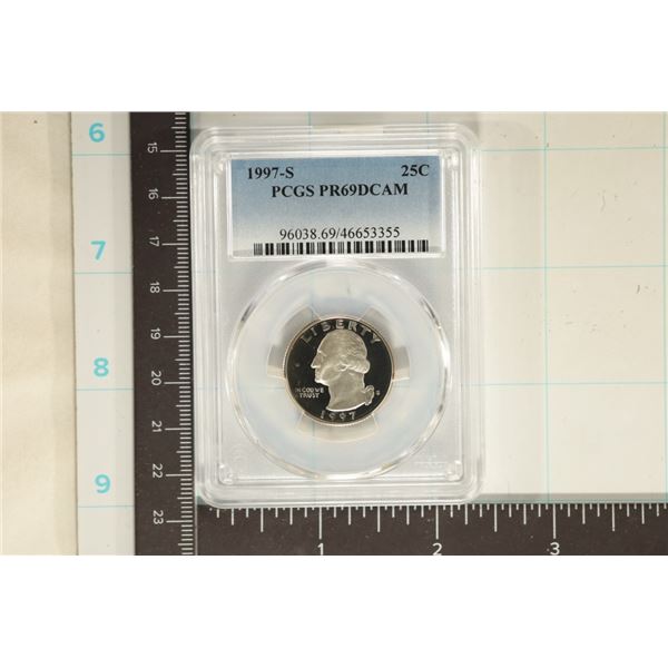 1997-S WASHINGTON QUARTER PCGS PR69 DCAM