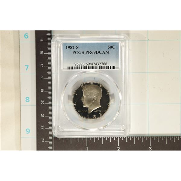 1982-S KENNEDY HALF DOLLAR PCGS PR69 DCAM