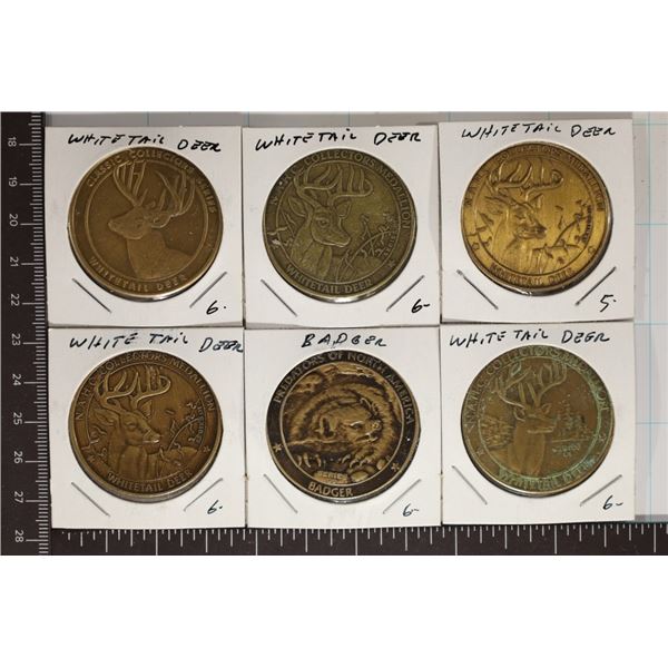 6-1.5" ANIMAL MEDALLION MEDALS: BADGER AND