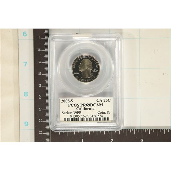 2005-S CALIFORNIA QUARTER PCGS PR69 DCAM