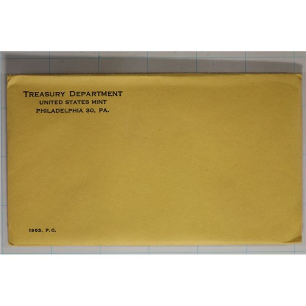 1963 US SILVER PROOF SET (WITH ENVELOPE) SEALED