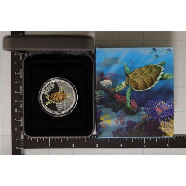 2011 AUSTRALIA SILVER PF HAWKSBILL TURTLE COLORED
