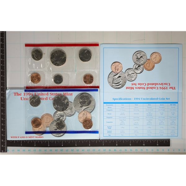 1994 US MINT SET (UNC) P/D (WITH ENVELOPE) AND