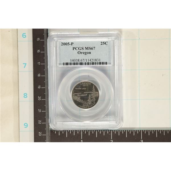 2005-P OREGON QUARTER PCGS MS67