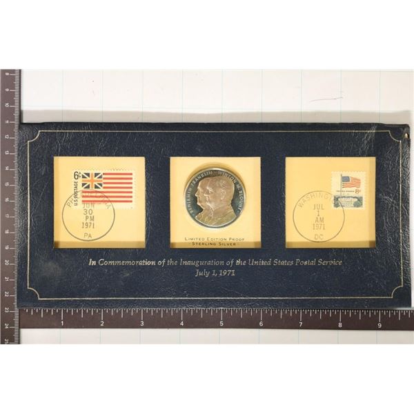 SILVER US POSTAL SERVICE MEDAL COMMEMORATING