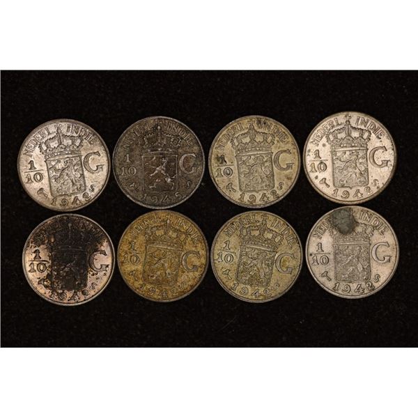 8-NEDERLAND / INDIES SILVER 1/10 GULDENS .2312