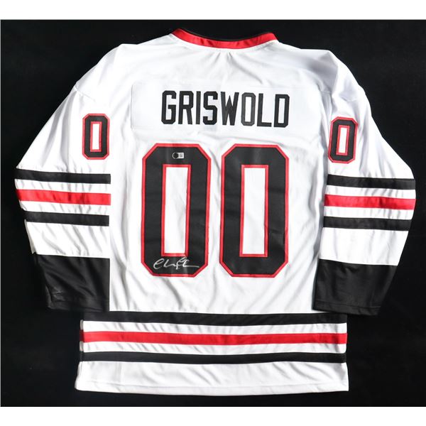 CHEVY CHASE SIGNED GRISWOLD HOCKEY JERSEY - BECKETT COA