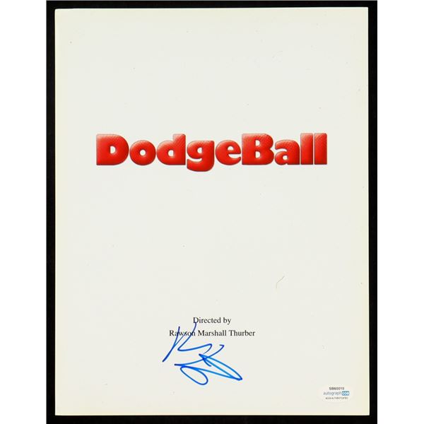 BEN STILLER SIGNED DODGEBALL SCRIPT COVER (AUTOGRAPH COA)