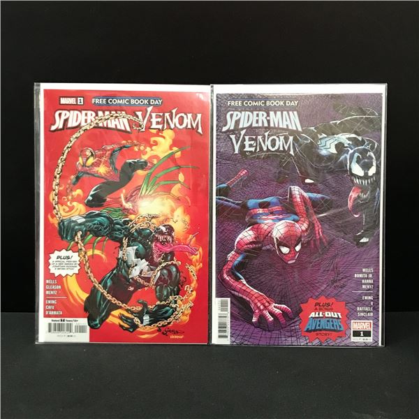 LOT OF 2 SPIDERMAN AND VENOM COMICS (MARVEL COMICS)