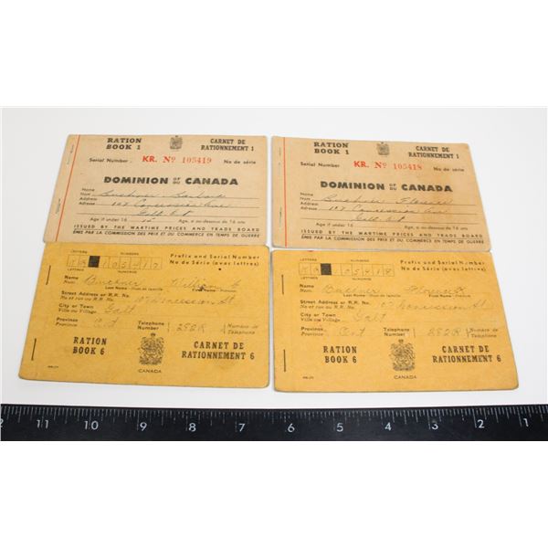 HUSBAND AND WIFE WW2 CANADA RATION BOOK SET