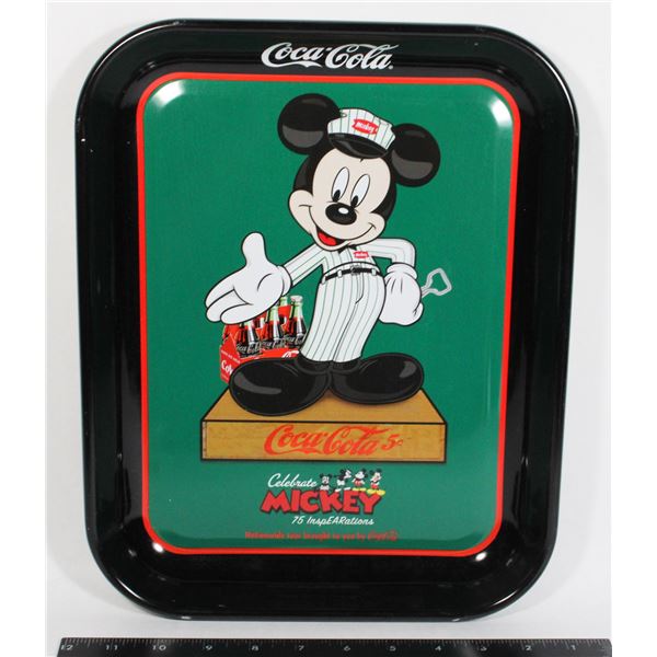 COCA COLA TRAY OF MICKEY MOUSE 75 YEARS