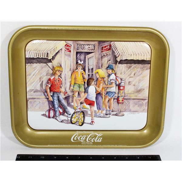 COCA COLA TRAY 1984 STOREFRONT
