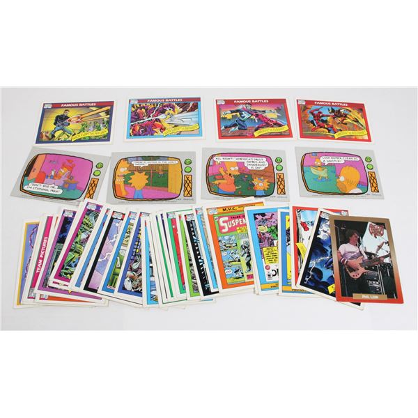 LOT OF 1990 MARVEL COMICS CARDS ALONG WITH SIMPSON