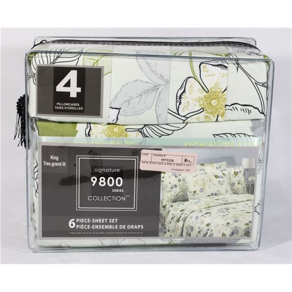 NEW KING SIZE 6 PIECE SHEET SET