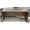 Image 1 : LARGE WOOD TONE OFFICE DESK, GOOD CONDITION