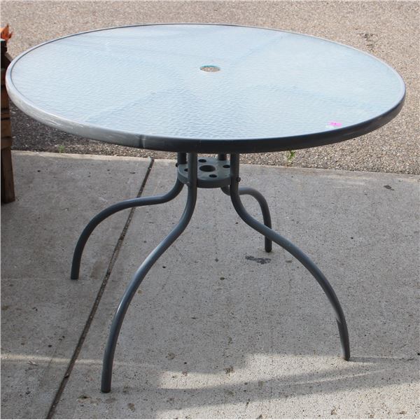 GLASS TOP PATIO TABLE