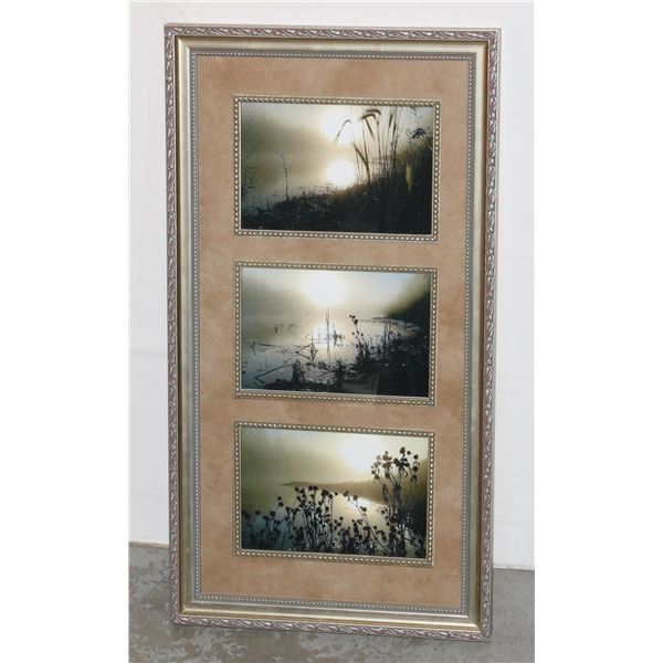 FRAMED SUNRISE TRIP-TYCH ARTWORK