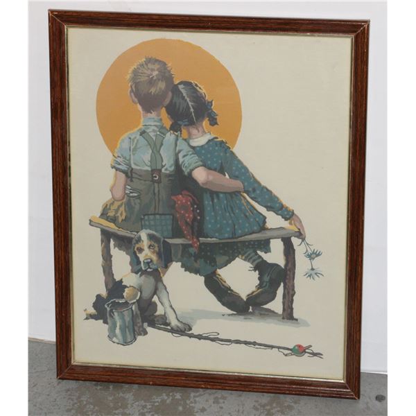 FRAMED REPLICA "LITTLE SPOONERS SUNSET" ARTWORK