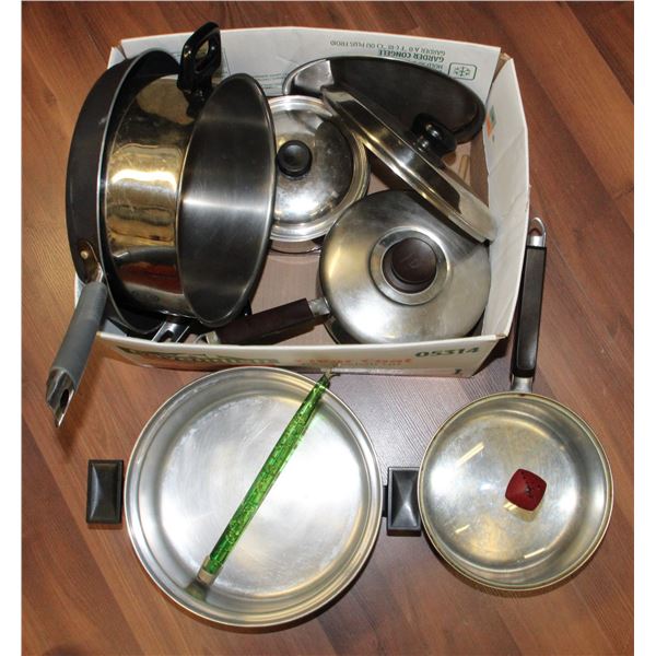 LARGE LOT OF KITCHEN POTS AND PANS