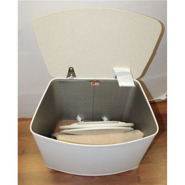 VINTAGE COUNSELOR LAUNDRY HAMPER SOLD WITH