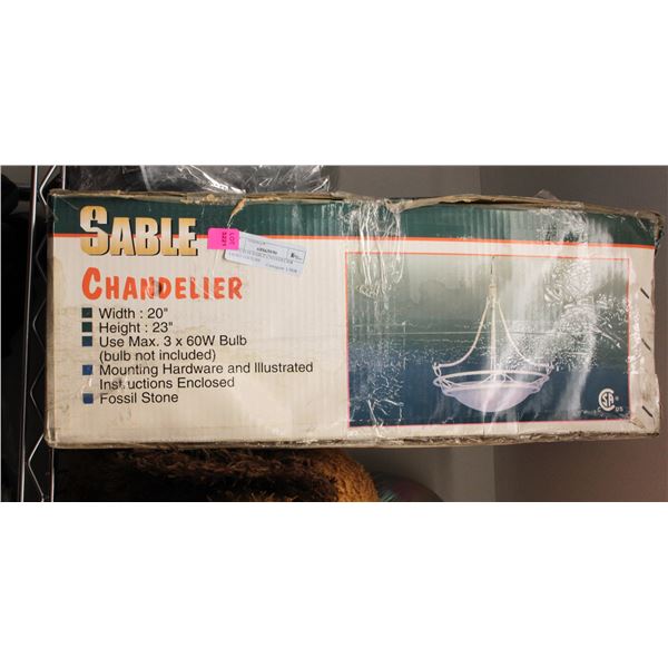 OPEN BOX SABLE CHANDELIER LIGHT FIXTURE