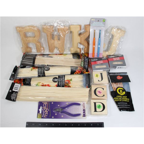 LOT OF WOOD CRAFTING ITEMS AND MORE! MOSTLY NEW