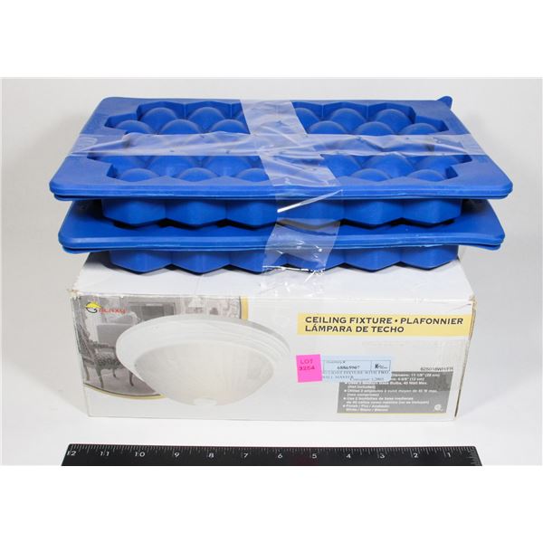 CEILING LIGHT FIXTURE WITH TWO MEATBALL MASTER