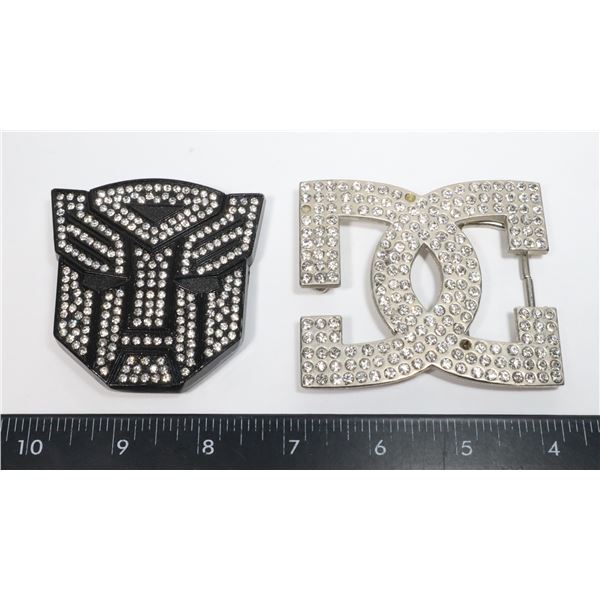 TRANSFORMER THEME RHINESTONE BELT BUCKLE SOLD WITH