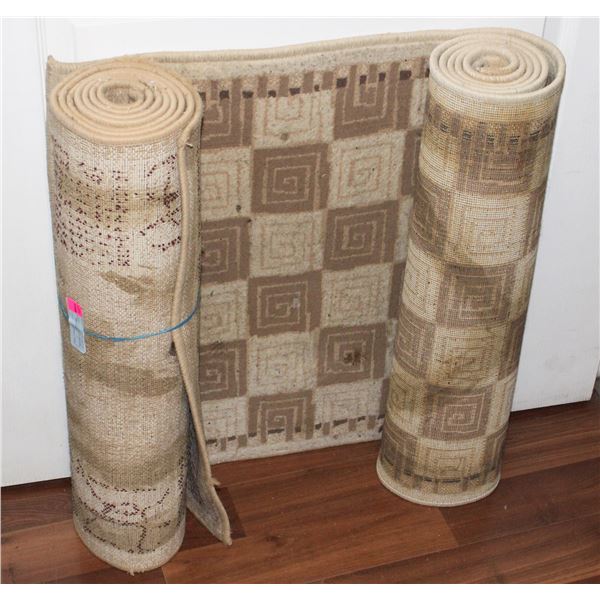 TWO SMALL RUGS, EACH APPROX 25.5" WIDE