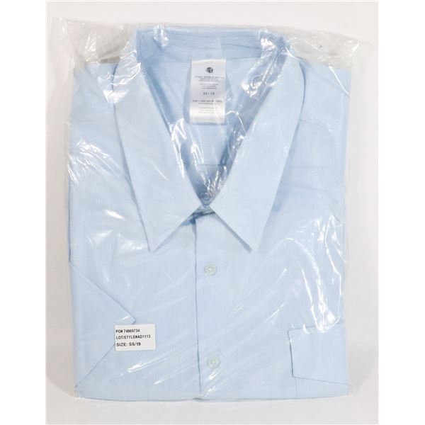 BRAND NEW LIGHT BLUE MENS DRESS SHIRT SIZE 19