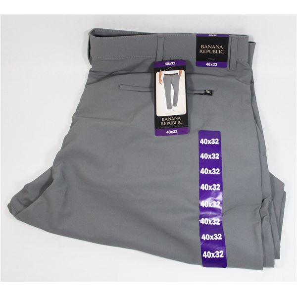 40X32 BANANA REPUBLIC DRESS PANTS NEW GREY