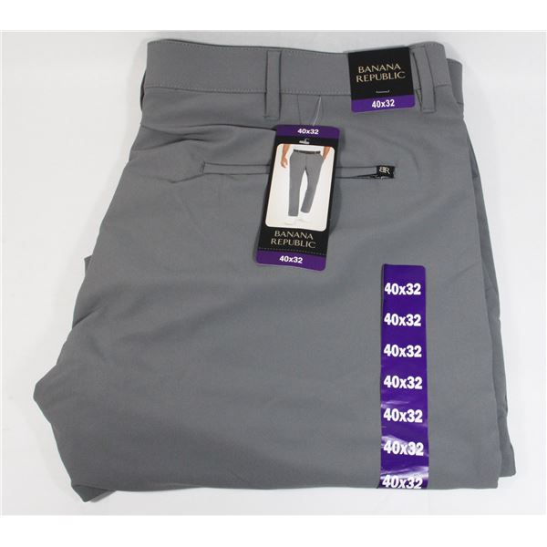 40X32 BANANA REPUBLIC DRESS PANTS GREY NEW