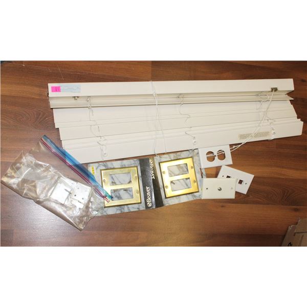 SET OF BLINDS SOLD WITH RECEPTACLE COVERS