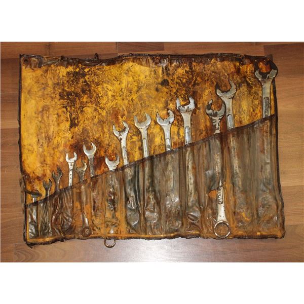 SAE WRENCH SET IN HOLDER, LARGEST SIZE IS 1-1/4"