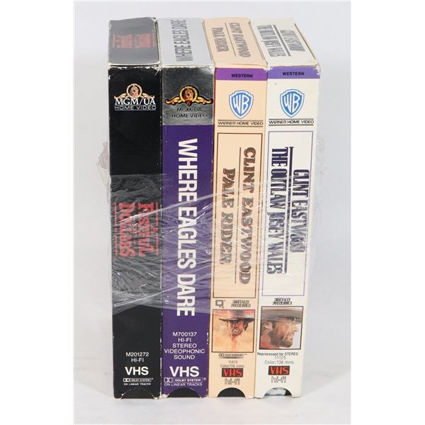 4 CLINT EASTWOOD VHS WHERE EAGLES DARE