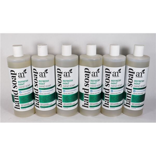 LOT OF X6 475ML REFRESH MINT HAND SOAP