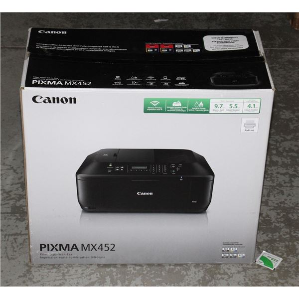 CANON PIXMA MX 452 PRINTER IN BOX WORKING JUST