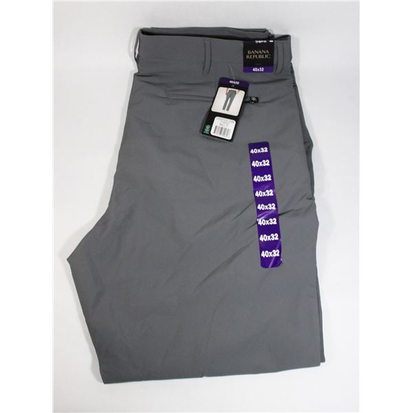 40X32 BANANA REPUBLIC DRESS PANTS NEW GREY