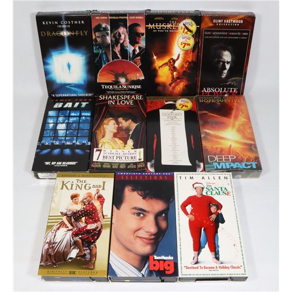 BOX OF 11 VHS VIDEO TAPES