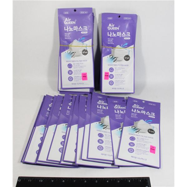 LOT OF 36 NEW AIR QUEEN NANO MASKS